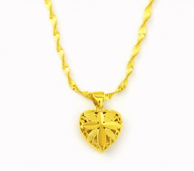 Gold Aura Heart Necklace