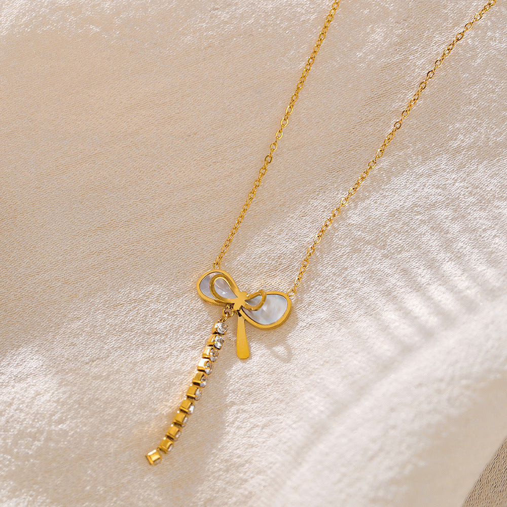 Mother of Pearl Titanium Necklace