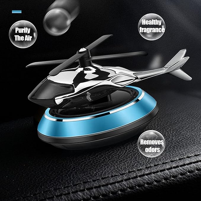 Luxury Solar Helicopter Car Air Freshener
