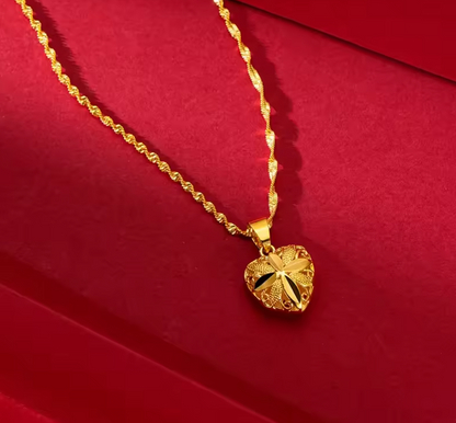 Gold Aura Heart Necklace