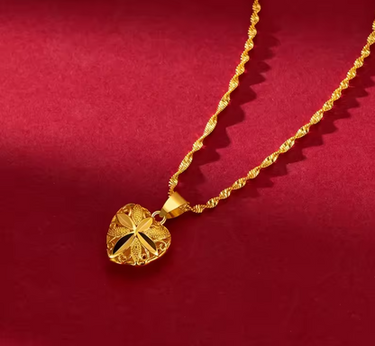 Gold Aura Heart Necklace