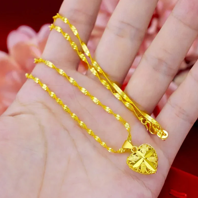 Gold Aura Heart Necklace