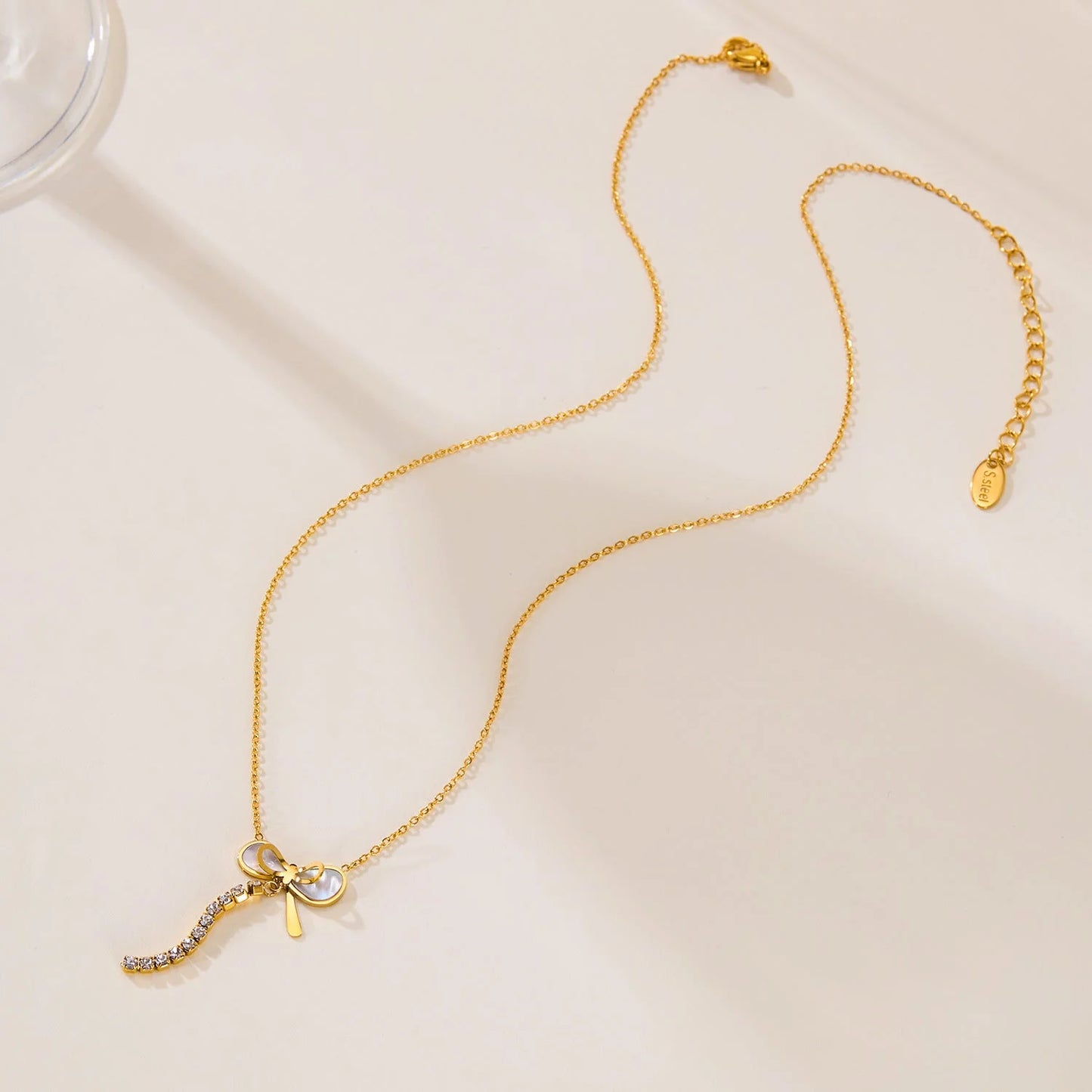 Mother of Pearl Titanium Necklace