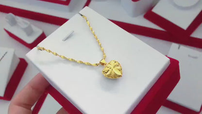 Gold Aura Heart Necklace